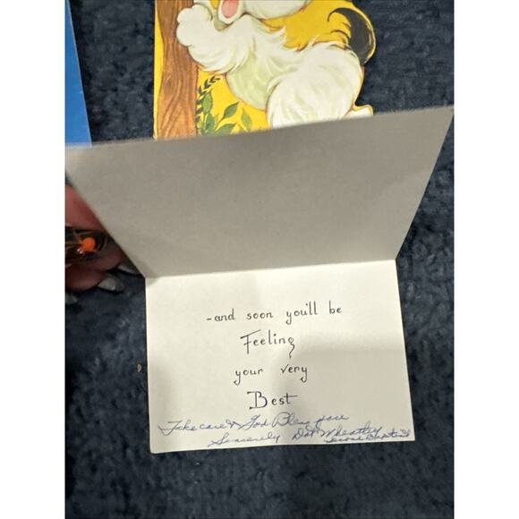 Vintage a lot of 6 used get well cards - Picture 8 of 8